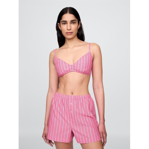 Gap Poplin Triangle Bralette