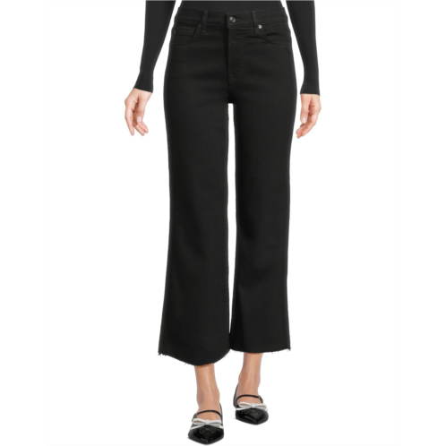 Womens 7 For All Mankind Cropped Alexa Jeans in Black