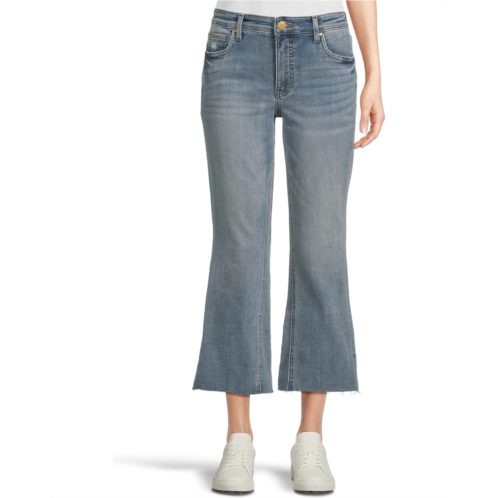 Womens KUT from the Kloth Petite Kelsey High Rise Fab Ab Ankle Flare-nset Leg