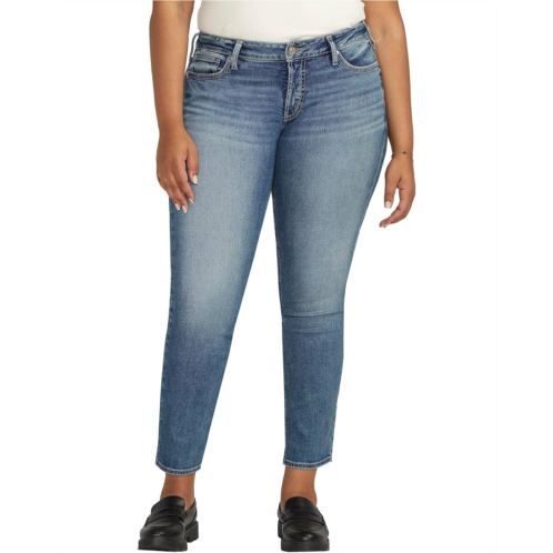 Silver Jeans Co. Womens Silver Jeans Co Plus Size Britt Low Rise Straight Leg Jeans W90410EPX316