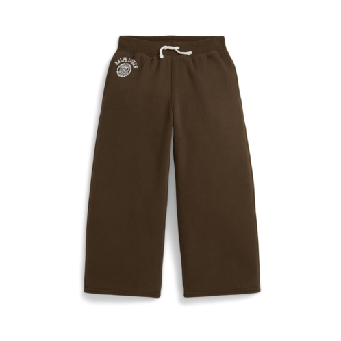 Polo Ralph Lauren Kids Logo Crest Fleece Wide-Leg Pants (Toddler/Little Kid)