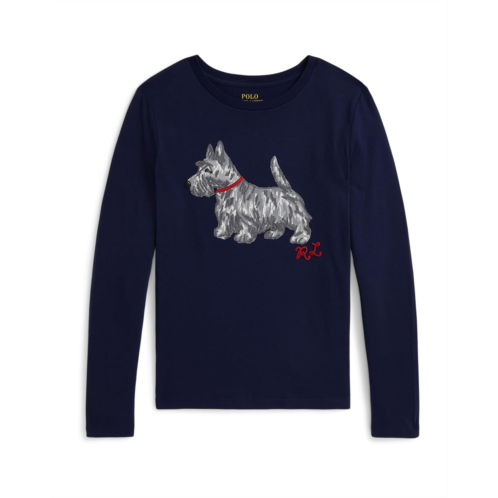 Polo Ralph Lauren Kids Dog-Print Cotton Long Sleeve Tee (Big Kid)