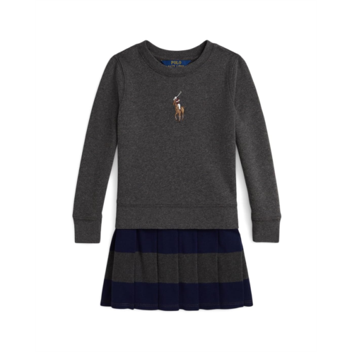 Polo Ralph Lauren Kids Big Pony Fleece Sweatshirt Dress (Toddler/Little Kid)