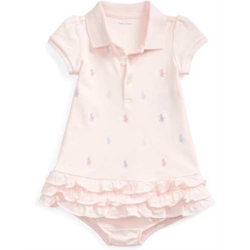 Polo Ralph Lauren Kids Baby Girls Ruffled Polo Dress & Bloomers Set (Infant)