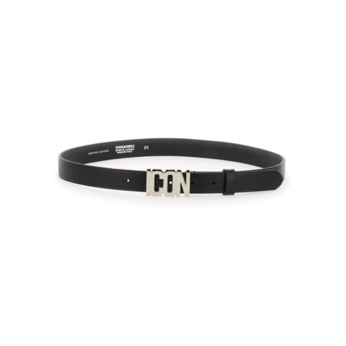 Dsquared2 black leather belt