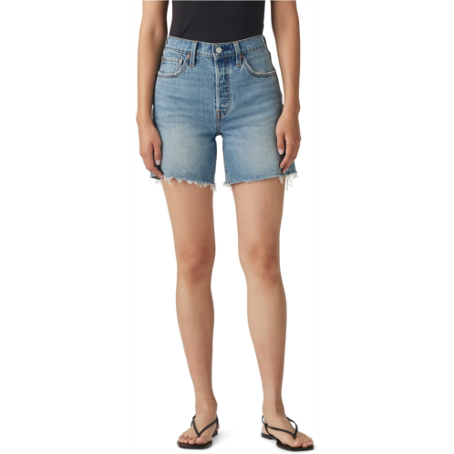 Levis Womens 501 Mid Thigh Shorts Medium Blue 03