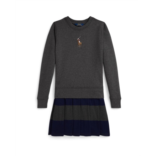 Polo Ralph Lauren Kids Big Pony Fleece Sweatshirt Dress (Big Kid)