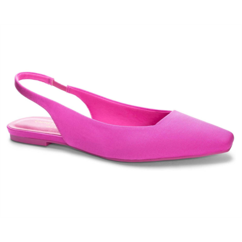 CHINESE LAUNDRY womens rhyme time flat shoes - medium in bright pink fabric
