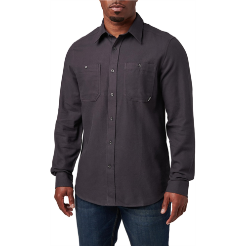 5.11 Tactical Mens Silverwood Flannel Solid Long Sleeve Shirt Volcanic