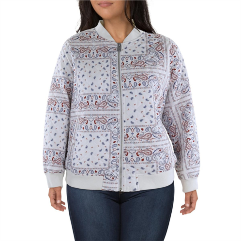 Levi plus womens printed quilted bomber jacket
