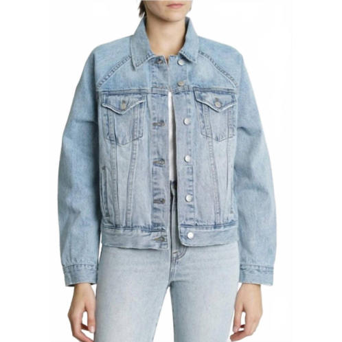 PISTOLA hayden raglan sleeve denim jacket in collector