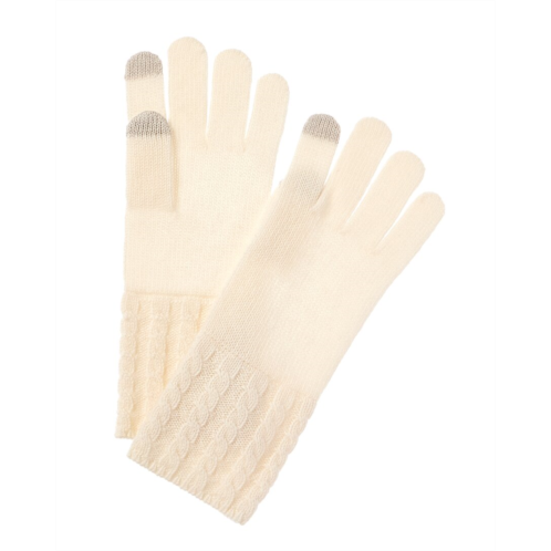 Amicale cashmere cable knit cuff cashmere tech gloves