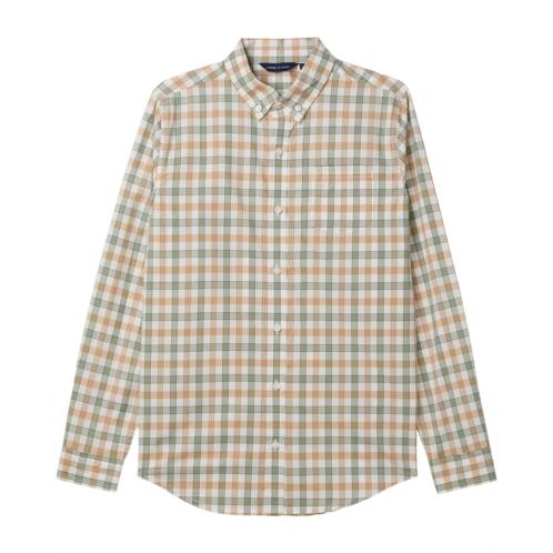 Mens Janie and Jack Plaid Poplin Button Down Top (Toddler/Little Kids/Big Kids)