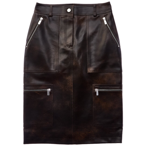 Michael Kors Collection cargo leather pencil skirt