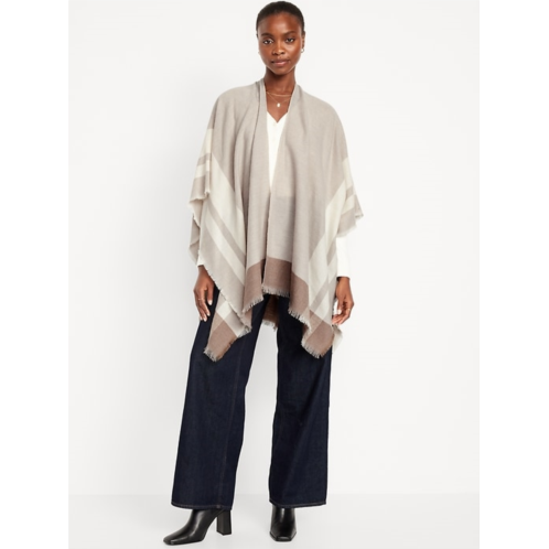 OldNavy Flannel Fringe Poncho