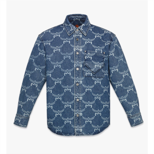 Mcm lauretos monogram denim shirt