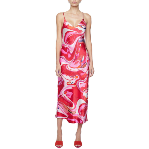seri die mid length silk slip dress