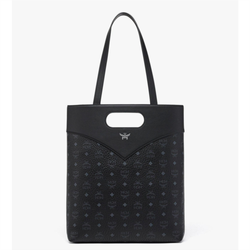 Mcm diamond tote in visetos leather mix