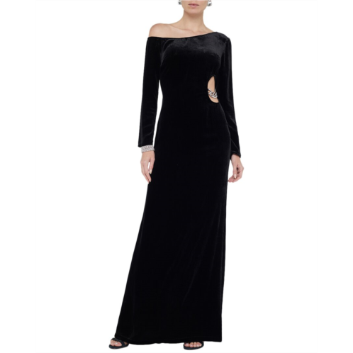 seren cutout silk-blend maxi dress