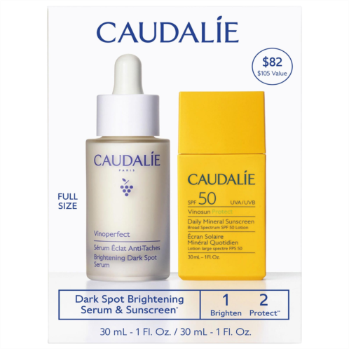 Caudalie Dark Spot Brightening Serum & Sunscreen SPF 50 Set