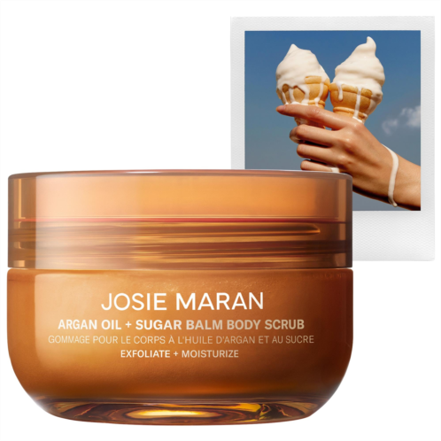 Josie Maran Vanilla Vibezzz - Argan Oil Sugar Balm Refillable Exfoliating Body Scrub Jar