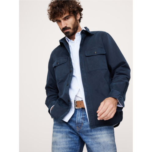 Bananarepublic Standard-Fit Cotton Twill Shirt Jacket