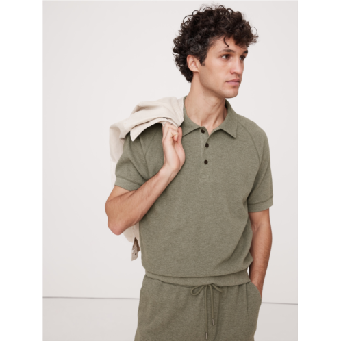Bananarepublic Waffle-Knit Polo
