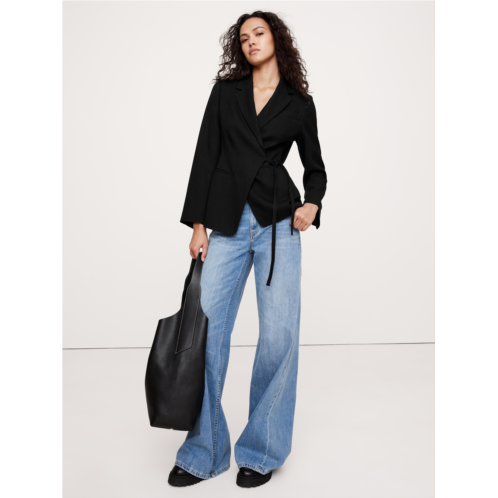 Bananarepublic Drapey Twill Wrap Blazer