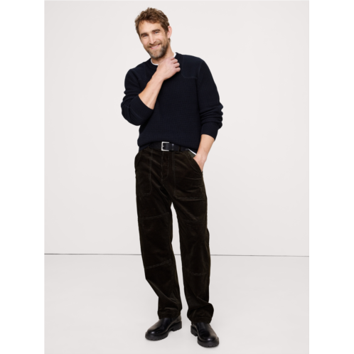 Bananarepublic Cotton-Merino Waffle Patch Sweater