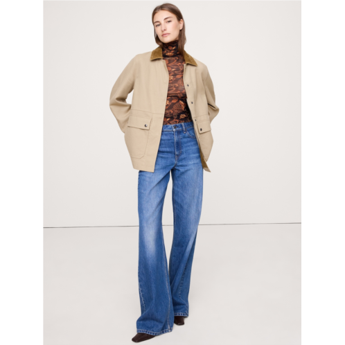 Bananarepublic Canvas Chore Coat with Corduroy Collar