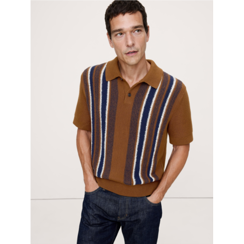 Bananarepublic Boucle Stripe Sweater Polo