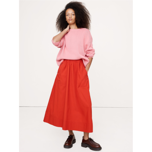 Bananarepublic Stretch-Cotton Utility Midi Skirt