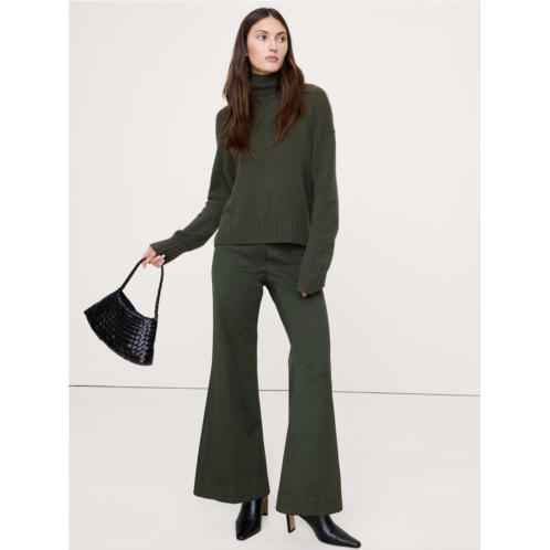 Bananarepublic Mid-Rise Flare Italian Twill Pant