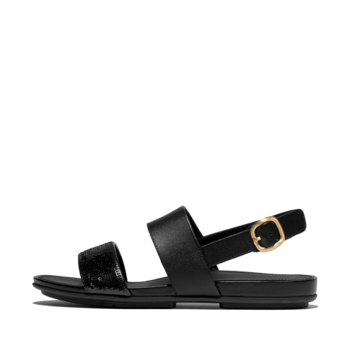 Fitflop Sequin Leather Back-Strap Sandals