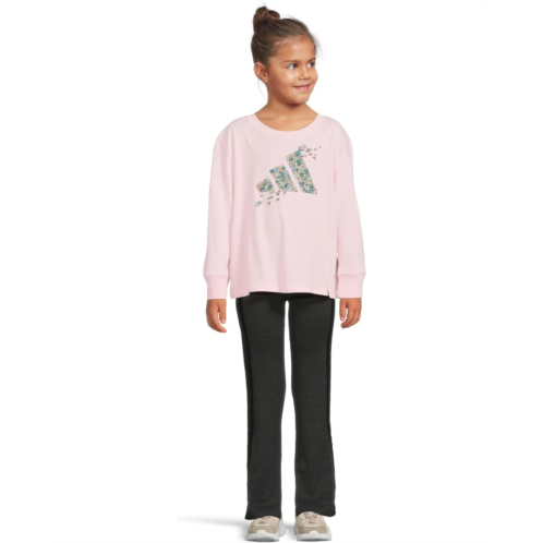 Adidas Kids Graphic Tee Flare Pant Set (Toddler/Little Kid)