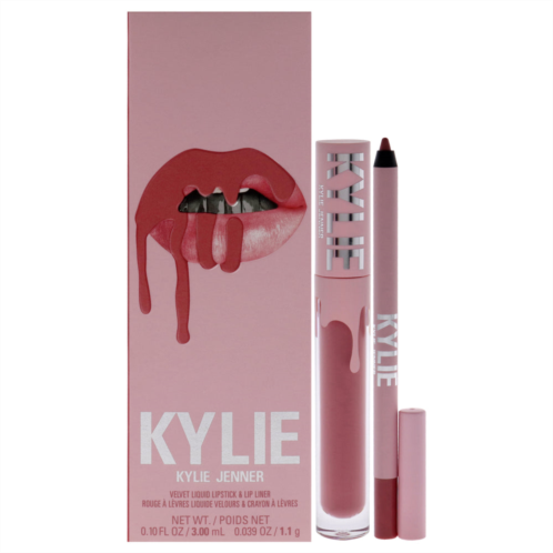 Kylie Cosmetics velvet lip kit - 305 harmony by for women - 2 pc 0.10oz velvet liquid lipstick 0.039oz lip liner
