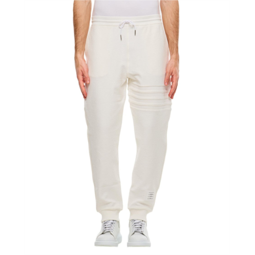 Thom Browne white sweatpants with embossed seams