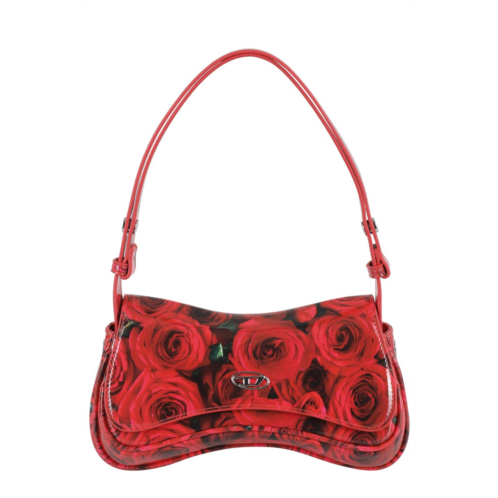 Diesel floral print clutch bag with magnetic closure