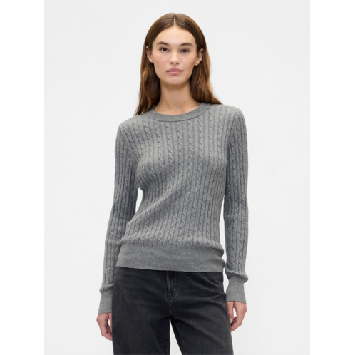 Gap CashSoft Cable-Knit Crewneck Sweater