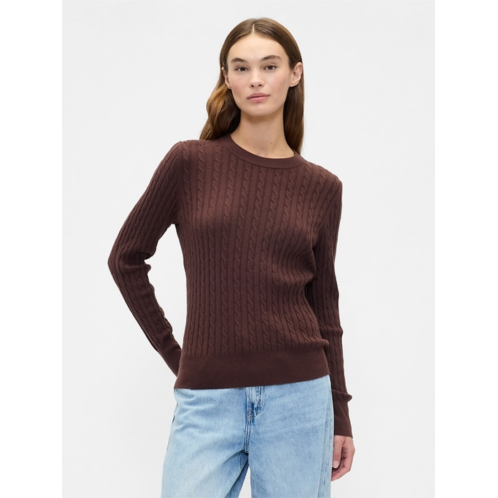 Gap CashSoft Cable-Knit Crewneck Sweater