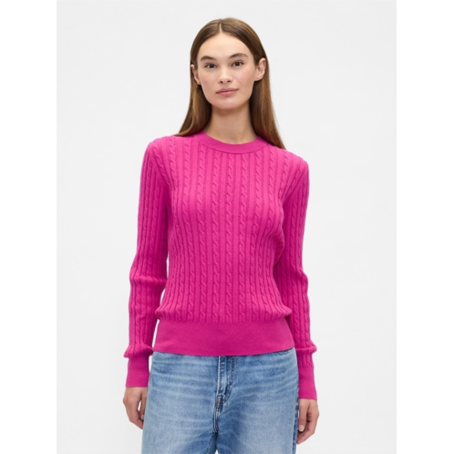 Gap CashSoft Cable-Knit Crewneck Sweater