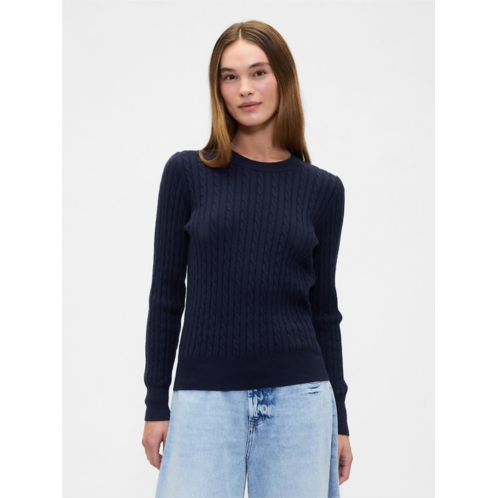 Gap CashSoft Cable-Knit Crewneck Sweater