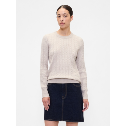 Gap CashSoft Cable-Knit Crewneck Sweater