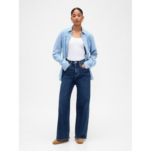 Gap High Rise Wide-Leg Sweatpant Jeans