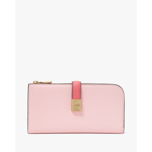 Kate spade Deco Colorblocked Zip Slim Wallet