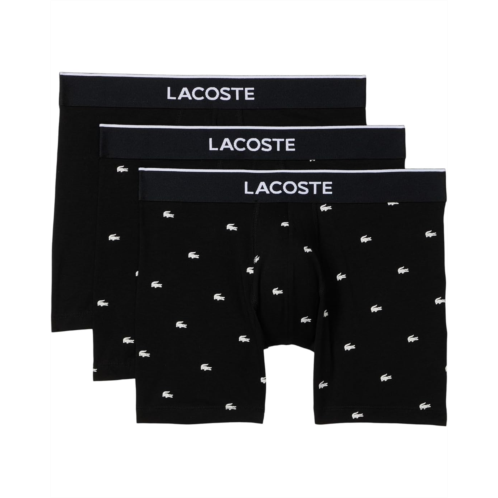 Mens Lacoste 3-Pack Cotton Boxer Briefs