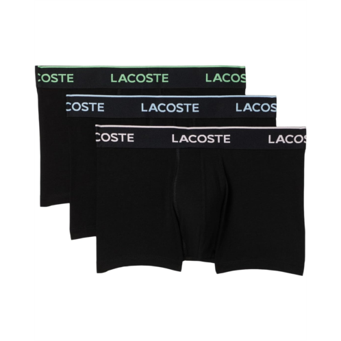 Mens Lacoste 3-pack Crocodile Logo Trunks