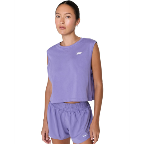 Womens Nike Sportswear Club Sleeveless Cropped Graphic T-shirt