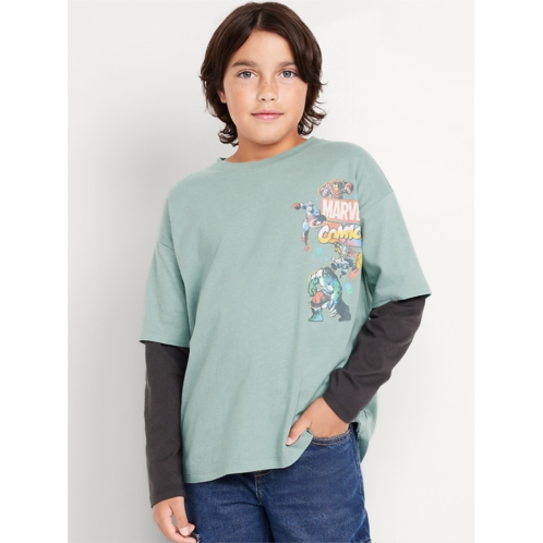 OldNavy Marvel Oversized Two-In-One Graphic T-Shirt for Boys