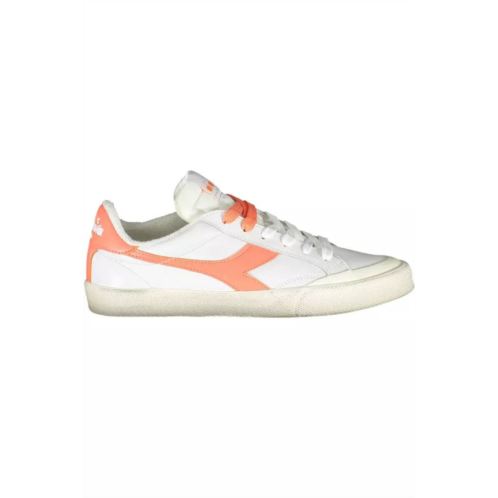 Diadora elegant leather lace-up womens sneakers